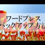 ワードプレスのバックアップと復元方法